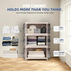 SAILUN 348Qt Stackable Storage Bins, Storage Cabinet a Lid - Image 5
