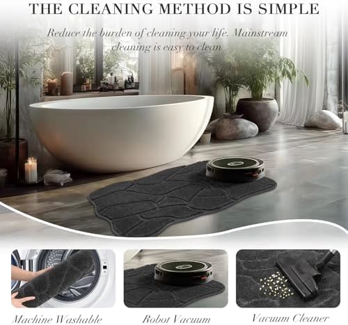 BSICPRO Large Bathroom Rugs, 24X36 Scalloped Bath Mats - Image 5