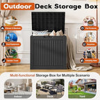 Outdoor Storage Box, Resin Deck Boxes Indoor and outdoor, Waterproof Storage - Image 3