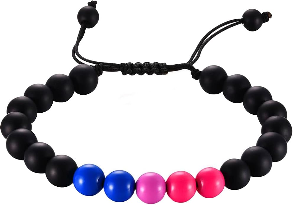 Nanafast Titanium Stainless Steel Rainbow LGBT Pride Bracelet Handmade Braided by Nanafast