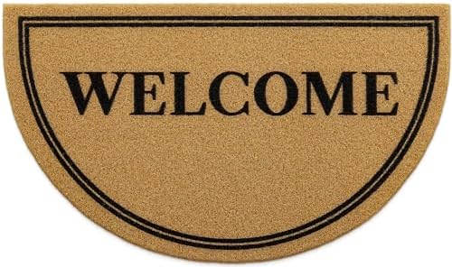 OLANLY Half Circle Door Mat 30x17, Low Profile Doormat by OLANLY