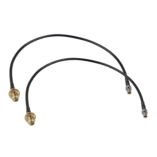 2PCS 30cm/11.81inch Connector TS9 Male to SMA Female Adapter Cable Pigtail by Futheda