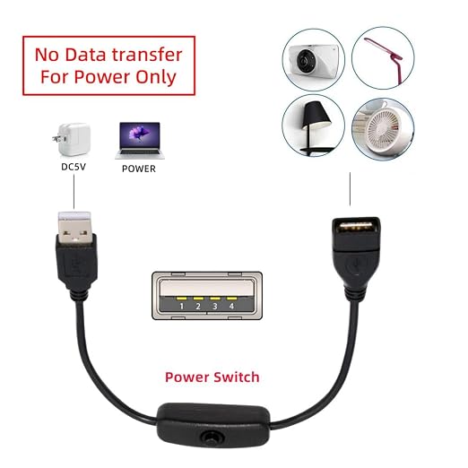 ChenYang USB Power Switch Extension Cable USB Male to Female - Image 6