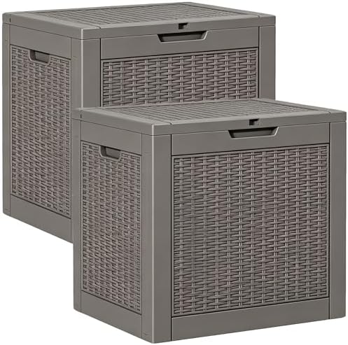 Outdoor Storage Box, Resin Deck Boxes Indoor and outdoor, Waterproof Storage by NBYSGO