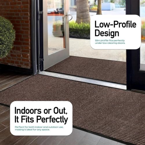 LuxUrux Striped Brown Door Mat - Image 4