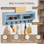 Key Holder Wall Mount with Mail Organizer, 6 Hooks & Shelf - Image 3