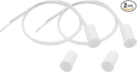 2PCS Recessed Wired Security Window Door Contact Sensor, Normally Closed NC by FOCMKEAS