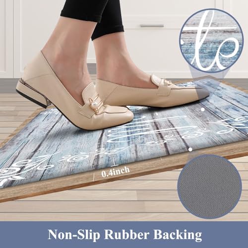 HEBE Anti Fatigue Kitchen Mat Set of 2, Cushioned Kitchen Mats - Image 5