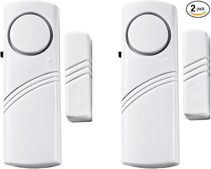 2 Pack Door Window Alarm, Home Magnetic Sensor Alarm, Home Security System Alert by Anglepingping