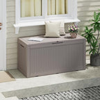 Outdoor Storage Box Waterproof, 100 Gallon Deck Box by WTFGO