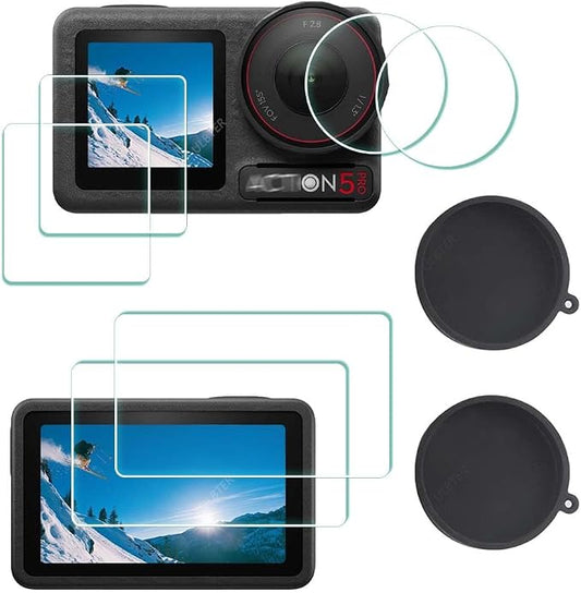 ULBTER Screen Protector for DJI OSMO Action 5 Pro Camera + Lens cap Cover by ULBTER