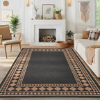 GarveeHome Large Easy Jute Rugs 10x13 Living Room Rug Modern Bordered Solid Rug - Image 3