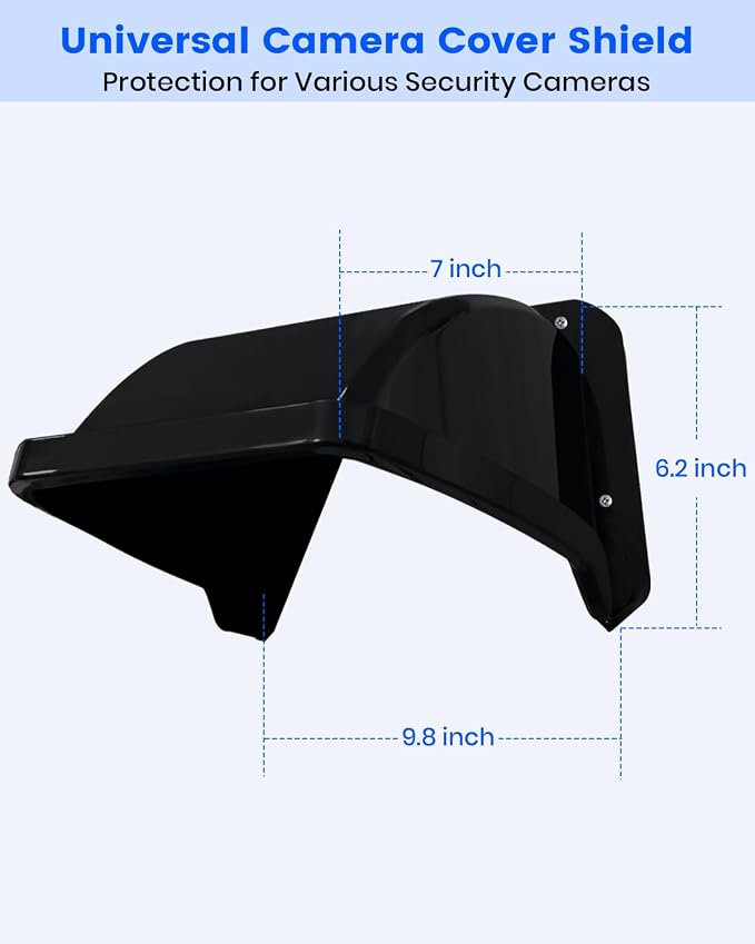 Plastic Universal Security Camera Sun Rain Cover Shield, Weatherproof - Image 6