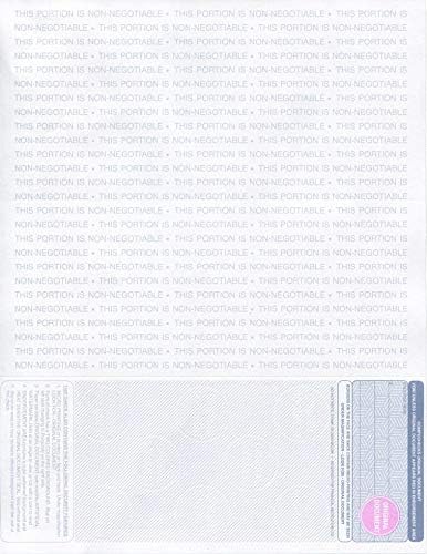 Compuchecks 2000 High Security Blank Check On Bottom Stock Paper Compatible with QuickBooks (Blue/Red Cubed) Print Easy Your Computer Checks for Business Or Personal Use - Check Paper Weight # 70