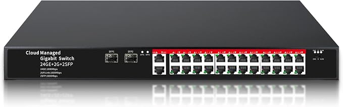 STEAMEMO 26-Port Gigabit Ethernet Switch | Smart Managed by STEAMEMO