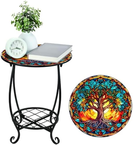 Cinnvoice Outdoor Side Table Small End Patio Porch Table - Image 5