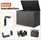 Outdoor Storage Box, Resin Deck Boxes outdoor, Waterproof Storage Box Lockable - Image 5