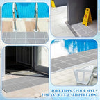 Tinideya 1 Roll Drainage Pool Floor Mat, Non Slip PVC Swimming Pool Mat - Image 6