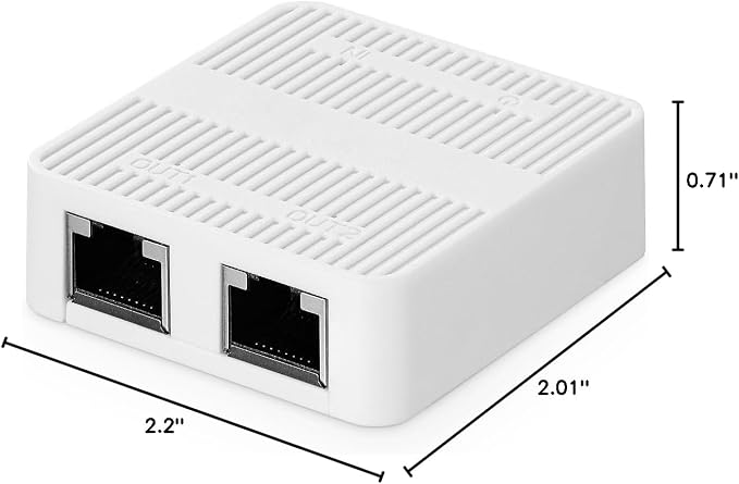 Binardat 1 to 2 Gigabit Network Splitter, 3 Port Gigabit Ethernet Switch - Image 8