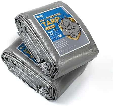 GUARD SHIELD Tarps Heavy Duty Waterproof 12x20 Feet Silver/Black Poly Tarp by GUARDSHIELD