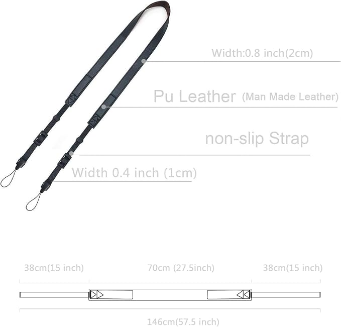 Camera Strap Leather, Camera Neck Strap Thin, Binoculars Strap - Image 8