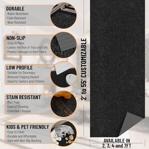 Ottomanso 7x12 Large Waterproof Floor Mat, Non-Slip Indoor Outdoor Door Mat - Image 3