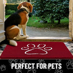 Smiry Dog Door Mat for Muddy Paws, Absorbent Non Slip Dirt Trapper - Image 3