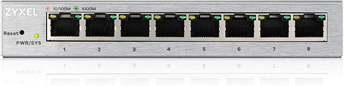 Zyxel 8-Port Gigabit Easy Web Managed Plus Switch, Sturdy Metal, Jubmo Frames by ZYXELNETWORKS