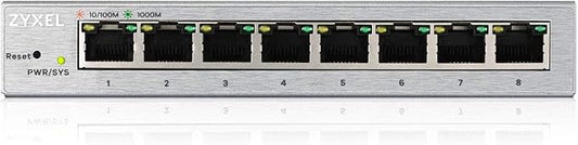 Zyxel 8-Port Gigabit Easy Web Managed Plus Switch, Sturdy Metal, Jubmo Frames by ZYXELNETWORKS