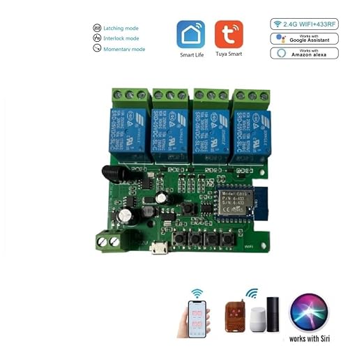 WiFi Wireless Smart Self-Lock Momentary Interlock Relay Switch, DIY WiFi App - Image 2