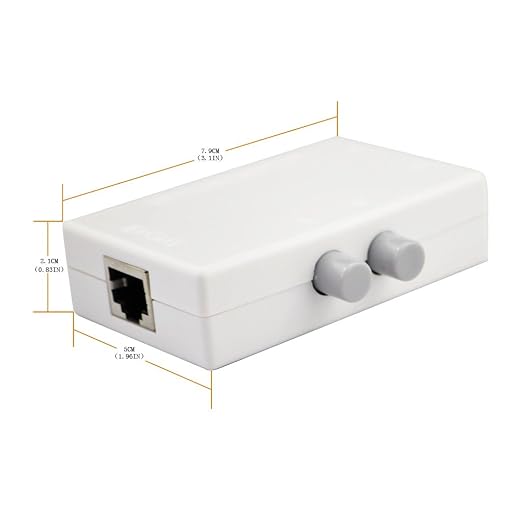 iKKEGOL Mini 2-Port RJ45 Network Key-Press Switch Splitter Selector Box 100M - Image 2