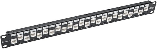 TRIPP LITE 24-Port Cat6a Cat6 Cat5e Feed-Through Patch Panel Offset w/Cable by TrippLite