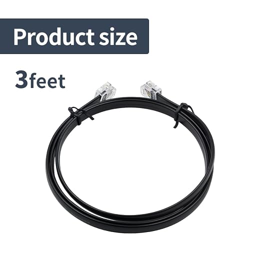 RJ12 Cable Short 3 feet Telephone Line Cord - Image 7