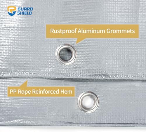 GUARD SHIELD Heavy Duty Tarp 30x40 Feet Silver Multi Purpose Thick Waterproof - Image 4