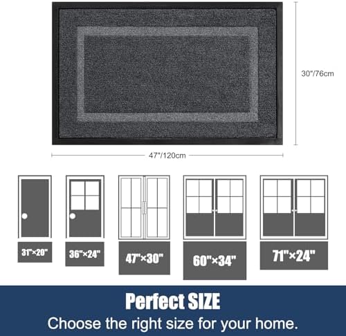 Large Front Door Mat Outside Entrance Indoor Doormat, Outdoor Door Mats - Image 2
