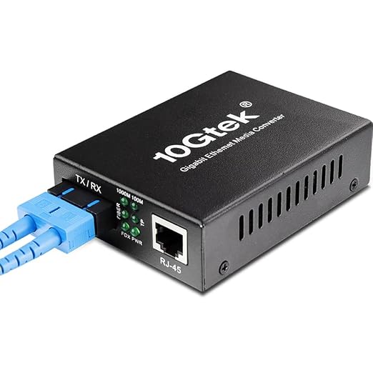 Fiber to Ethernet Media Converter, Gigabit Single Mode Dual SC Converter by HiFiber