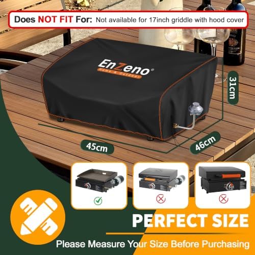 Griddle Cover for Blackstone 17" Tabletop Gas Grill Without Hood, Cover Only - Image 2