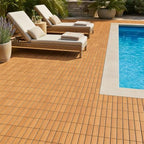 Goplus 27-Pack Acacia Wood Interlocking Deck Tiles - Image 3