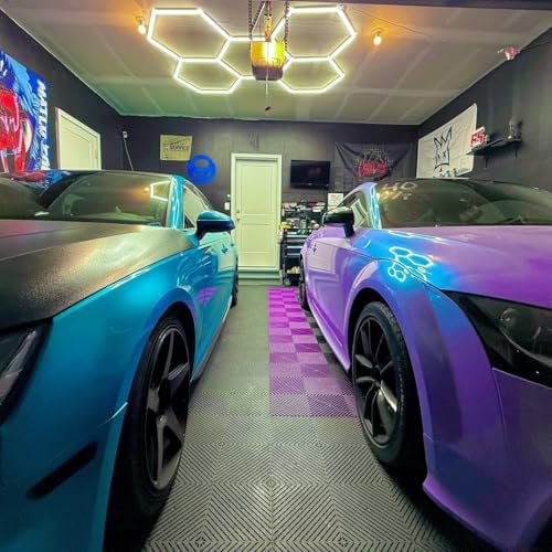 Swisstrax Ribtrax PRO Garage Floor Tiles, Cosmic Purple - Image 4