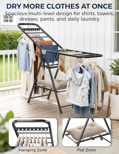 Clothes Drying Rack, Foldable Laundry Drying Rack - Image 3