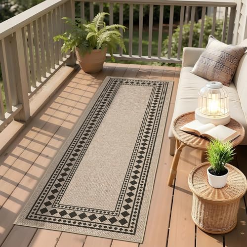GarveeHome Jute Runner Rug 2x6 Washable Easy Jute Rug Non-Slip, Modern Bordered - Image 2