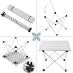 Grope Small Folding Camping Table, Aluminum Beach Table - Image 5