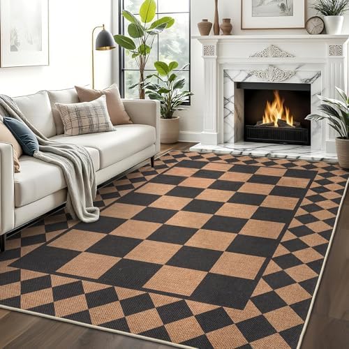 GarveeHome Easy Jute Area Rug 5x7 Washable Rugs - Image 2