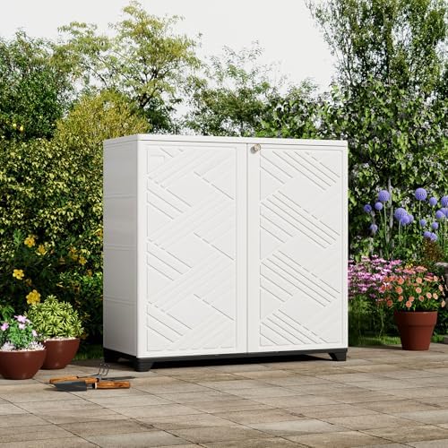 ZZM Indoor/Outdoor Storage Cabinet Waterproof, All Weather Outdoor Storage - Image 3