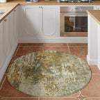 Green Round Area Rugs 4ft Washable Circle Rug - Image 4