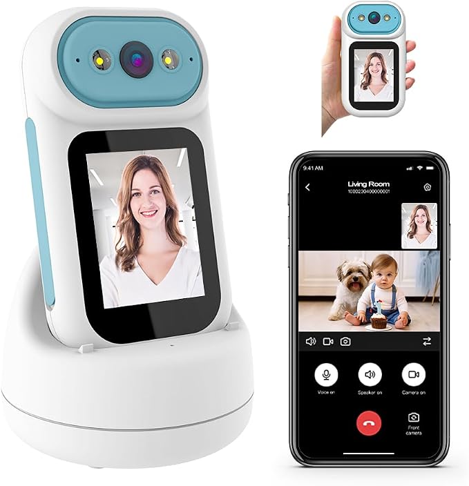 Video Calling Handheld Security Camera Indoor, Nanny Camera Baby Camera Pet by MAFLYXDA
