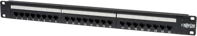 TRIPP LITE 24-Port 1U Rackmount Cat6 Cat5 110 Patch Panel 568B, RJ45 Ethernet by TrippLite