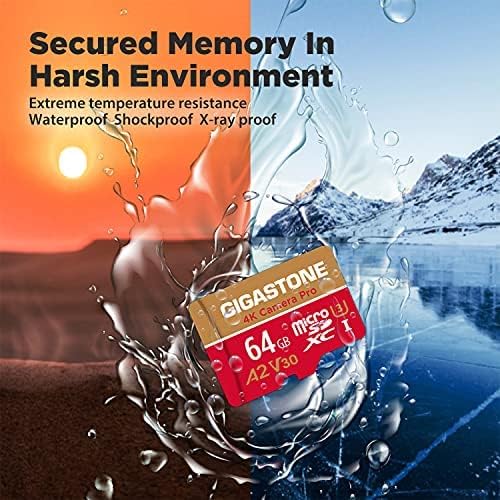 【5-Years Data Recovery】 GIGASTONE 64GB Micro SD Card 5-Pack, 4K Camera Pro - Image 7