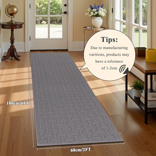 Ileading Hallway Runner Rug 2x6ft Kitchen Floor Mat Modern Geometric Non Slip - Image 4