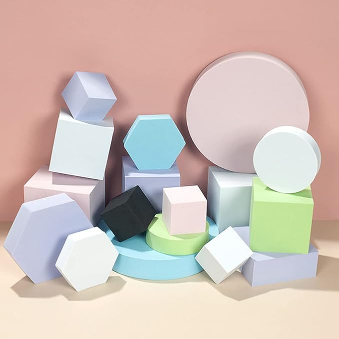 Ragyzity 8PCS Product Photography Photo Props, Geometric Cube Photo Props Set - Image 6
